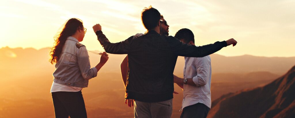 A friend group celebrates what is sobriety