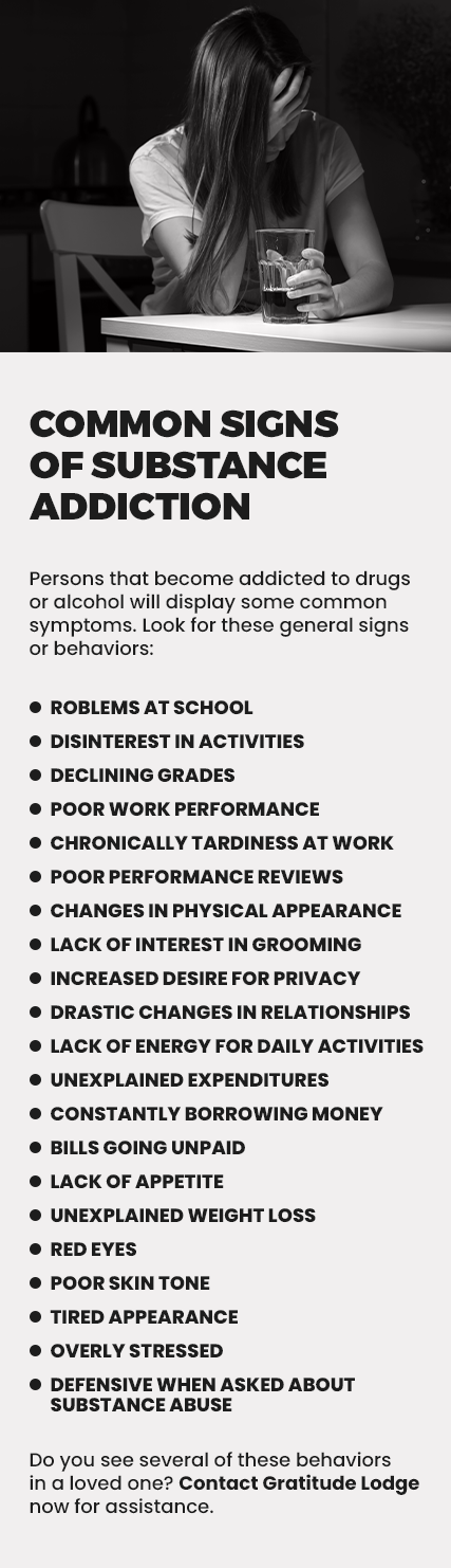 common signs of substance addiction