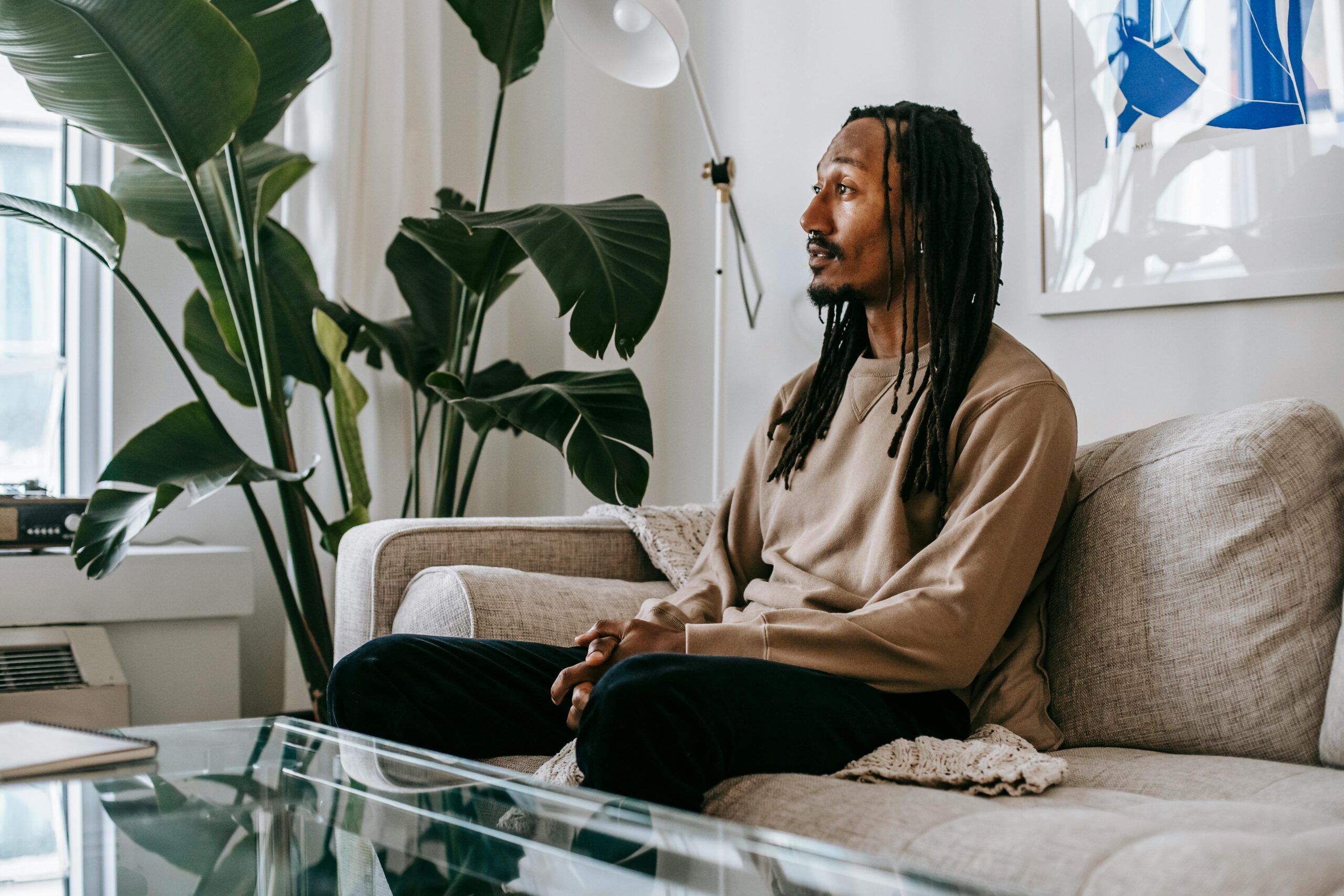man sitting representing How can you get help for drug addiction