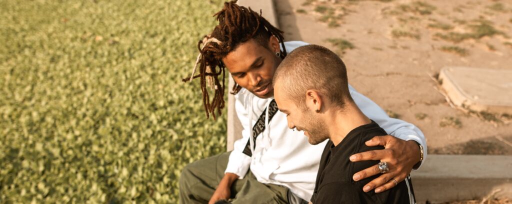 Two people hugging representing forgiveness in recovery