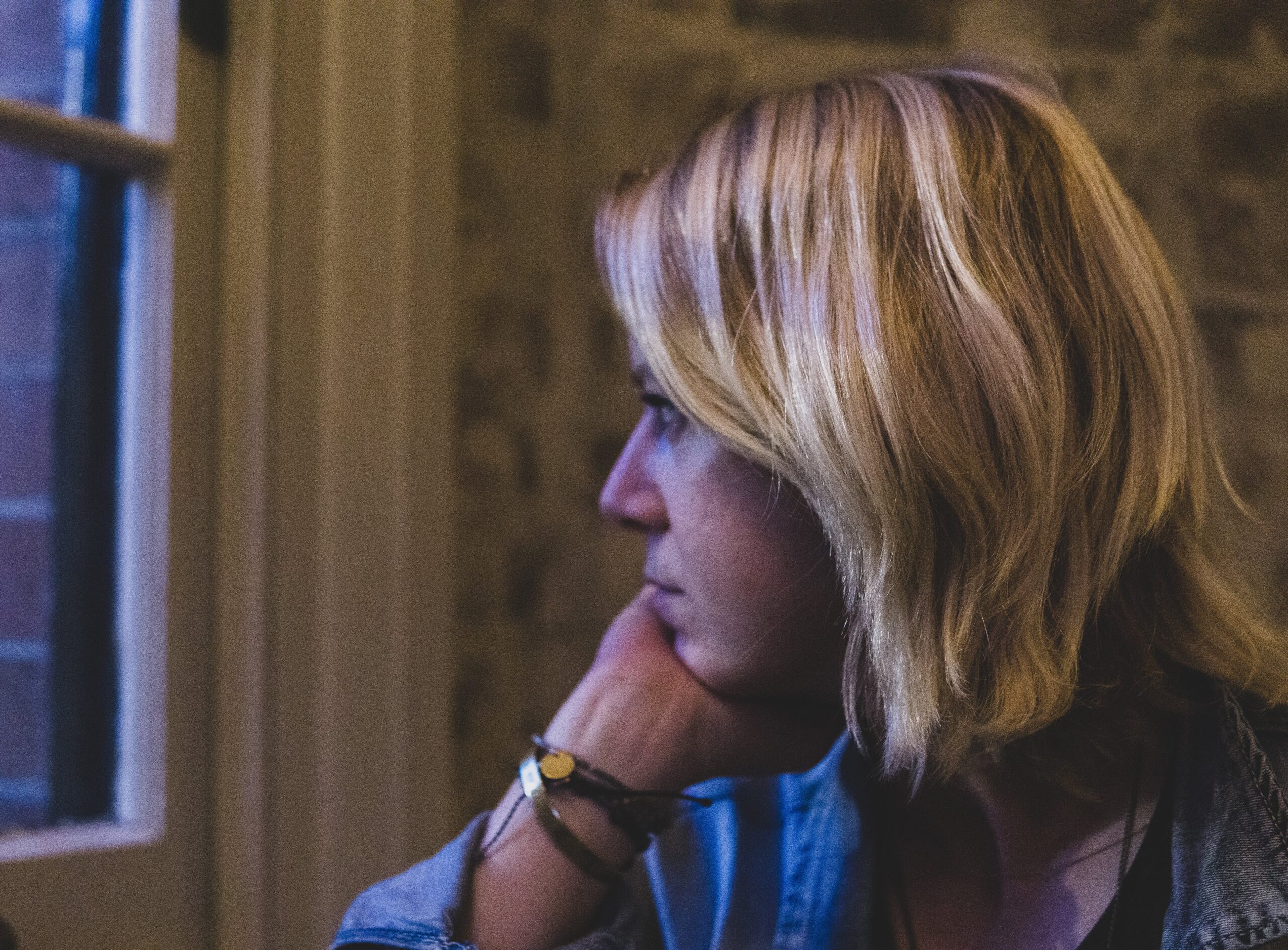 A woman stares out of the window asking herself: What is the blues drug?