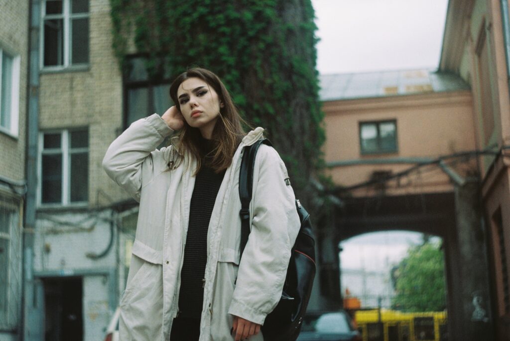 AN image of a woman on a walk in reflecting on what she's learned about Percocet side effects