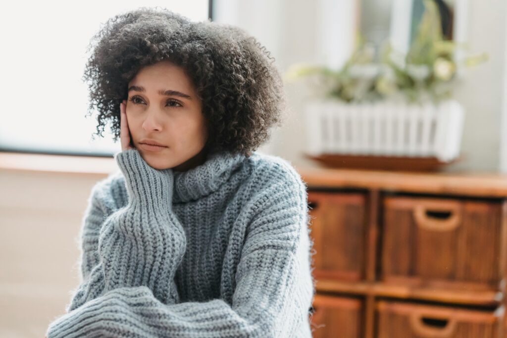 woman looking away representing ssri side effects
