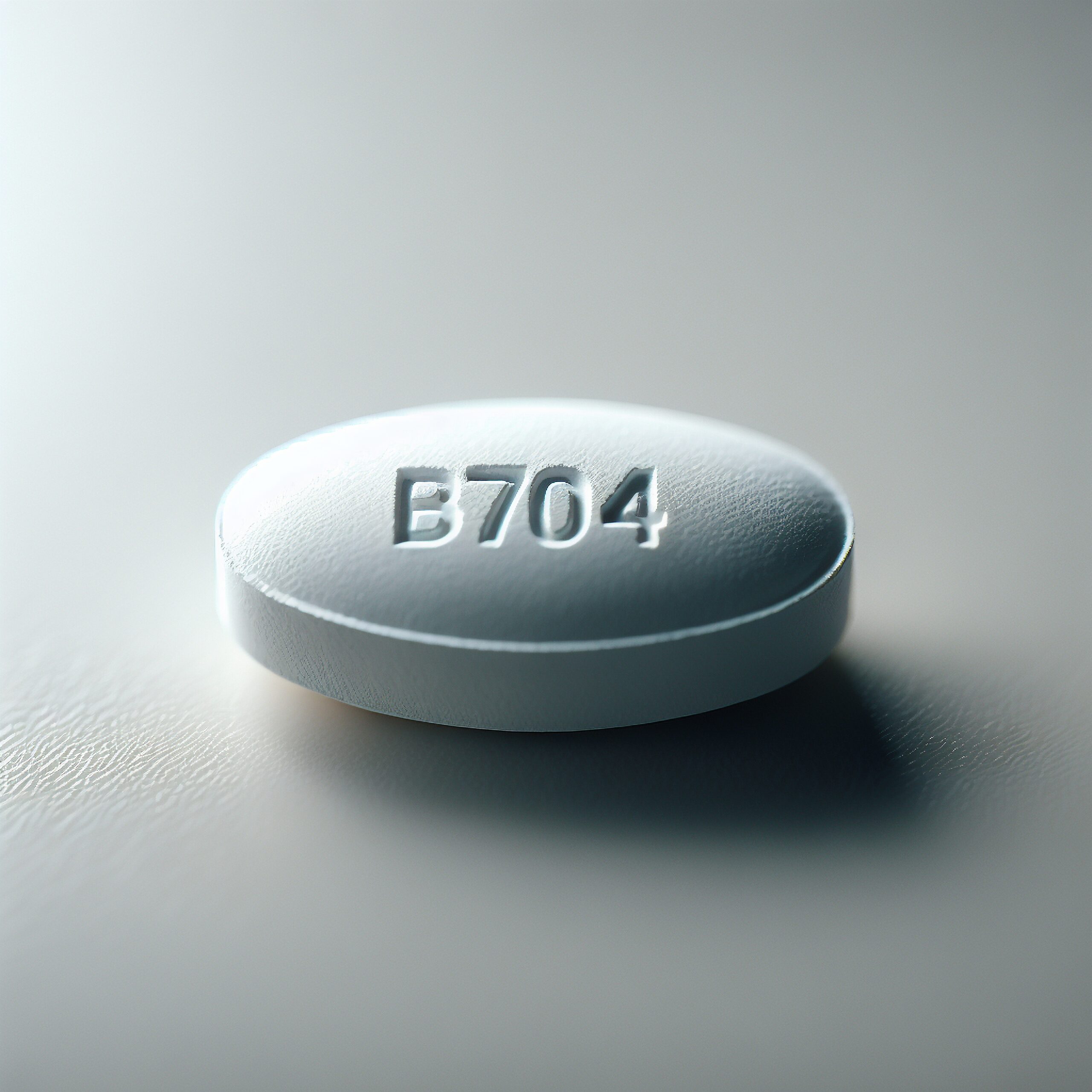 B704 White Oval Pill