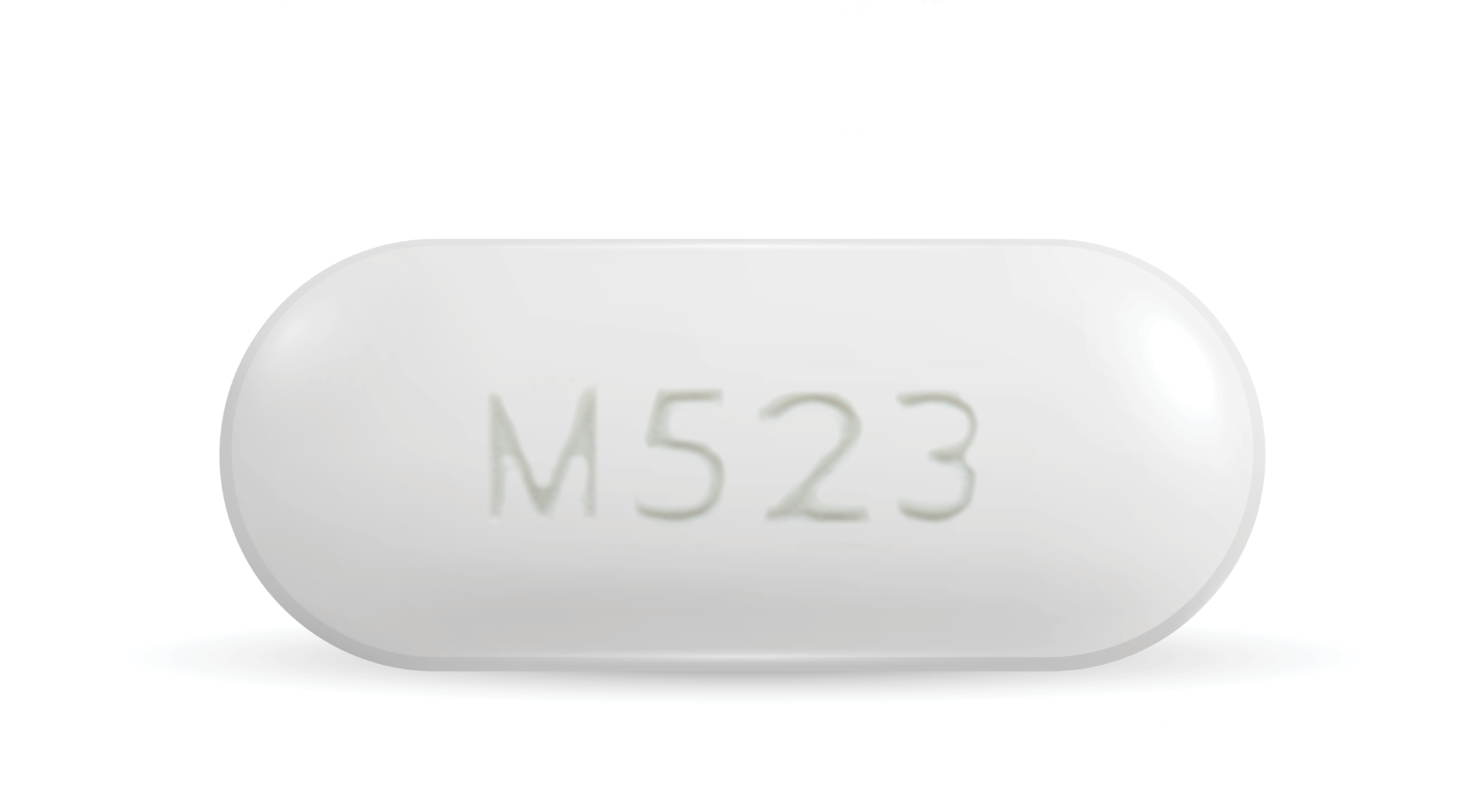 M523 White Oval Pill
